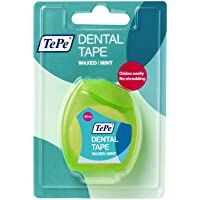 Los mejores  - TePe Cinta Dental 40 metros - Hilo dental ancho y encerado para la eliminación eficaz de la placa - Sabor a menta